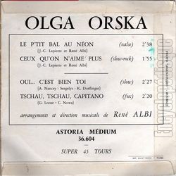 [Pochette de Le p’tit bal au non (Olga ORSKA) - verso]