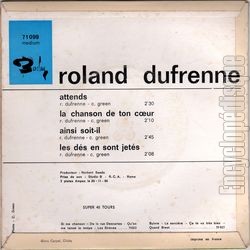 [Pochette de Attends (Roland DUFRENNE) - verso]