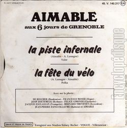 [Pochette de La piste infernale (AIMABLE) - verso]