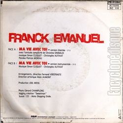 [Pochette de Ma vie avec toi (Franck EMANUEL) - verso]