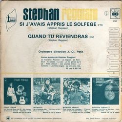 [Pochette de Si j’avais appris le solfge (Stephan REGGIANI) - verso]