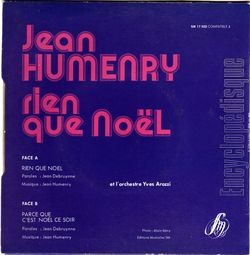 [Pochette de Rien que Nol (Jean HUMENRY) - verso]