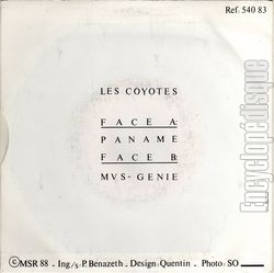 [Pochette de Paname (Les COYOTES) - verso]