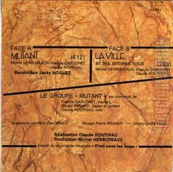 [Pochette de Mutant (MUTANT) - verso]