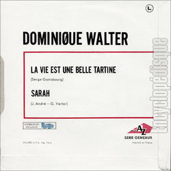 [Pochette de La vie est une belle tartine (Dominique WALTER) - verso]