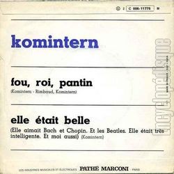 [Pochette de Fou, roi, pantin (KOMINTERN) - verso]