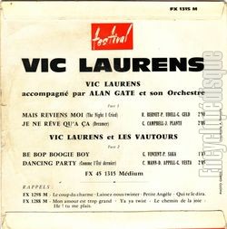 [Pochette de Mais reviens moi (Vic LAURENS) - verso]