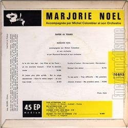 [Pochette de Fais attention (Marjorie NOL) - verso]