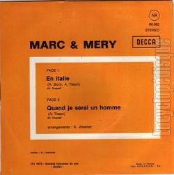 [Pochette de En Italie (MARC ET MRY) - verso]