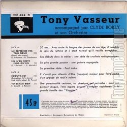 [Pochette de Ne reprends pas ton cœur (Tony VASSEUR) - verso]