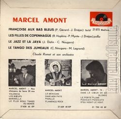 [Pochette de Franoise aux bas bleus (Marcel AMONT) - verso]