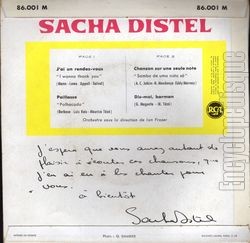 [Pochette de J’ai un rendez-vous  (I wanna thank you) (Sacha DISTEL) - verso]