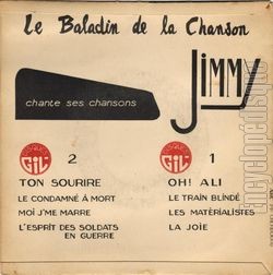 [Pochette de Ton sourire (JIMMY) - verso]