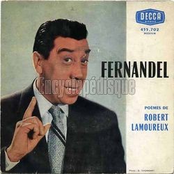 [Pochette de Pomes de Robert Lamoureux (FERNANDEL)]