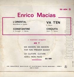 [Pochette de Va t’en (Enrico MACIAS) - verso]