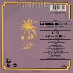 [Pochette de La Chica de Cuba (Philippe LAVIL) - verso]