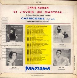 [Pochette de Si j’avais un marteau (Chris KERSEN) - verso]