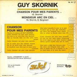 [Pochette de Chanson pour mes parents (Guy SKORNIK) - verso]