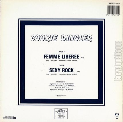 [Pochette de Femme libre (COOKIE DINGLER) - verso]