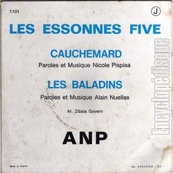 [Pochette de Cauchemard (Les ESSONNES FIVE) - verso]