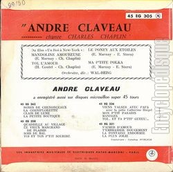 [Pochette de Chante Charles Chaplin (Andr CLAVEAU) - verso]