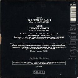 [Pochette de Un ocan de sable (Laurent MARIMBERT) - verso]