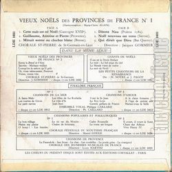 [Pochette de Vieux Nols de provinces de France n1 (CHORALE ST-PIERRE de ST-GERMAIN EN LAYE) - verso]