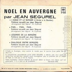 [Pochette de Nol en Auvergne (Jean SGUREL) - verso]