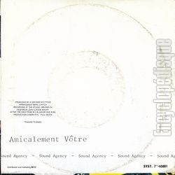 [Pochette de Amicalement vtre (SOUND AGENCY) - verso]