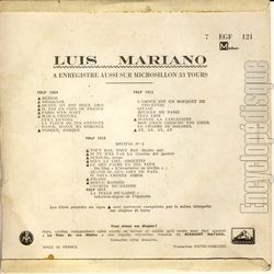 [Pochette de Chemin de gloire (Luis MARIANO) - verso]