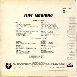 [Pochette de C’est magnifique (Luis MARIANO) - verso]