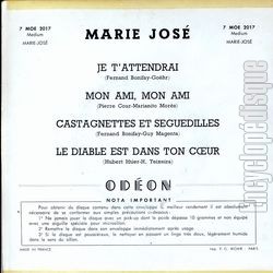 [Pochette de Je t’attendrai (MARIE-JOS) - verso]