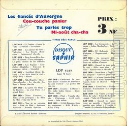 [Pochette de Les fiancs d’Auvergne (Les BALADINS) - verso]