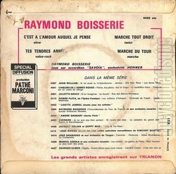 [Pochette de C’est  l’amour auquel je pense (Raymond BOISSERIE) - verso]