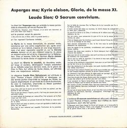 [Pochette de Chœur des moines de l’abbaye de St Maurice et St. Maur de Clervaux -  Chant grgorien 2  (RELIGION) - verso]