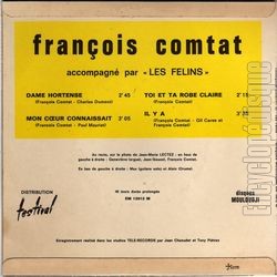 [Pochette de Dame Hortense (Franois COMTAT) - verso]