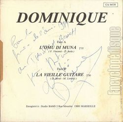 [Pochette de Chante sa Corse (DOMINIQUE (2)) - verso]