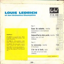 [Pochette de Aujourd’hui je dois partir (Louis LEDRICH) - verso]