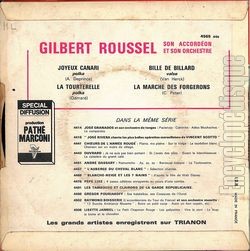 [Pochette de Joyeux canari (Gilbert ROUSSEL) - verso]