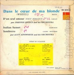 [Pochette de Dans le cœur de ma blonde (COMPILATION) - verso]