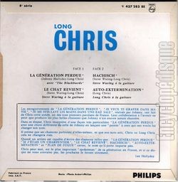 [Pochette de La gnration perdue (Long CHRIS) - verso]