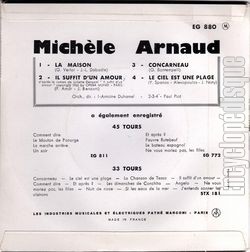 [Pochette de La maison (Michle ARNAUD) - verso]