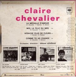 [Pochette de La mdaille d’amour (Claire CHEVALIER) - verso]