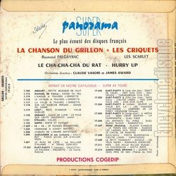 [Pochette de La chanson du grillon (COMPILATION) - verso]