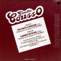 [Pochette de Des mots d’amour (Ginette COUSSO) - verso]