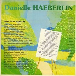 [Pochette de Mon pays paradis (Danielle HAEBERLIN) - verso]