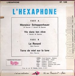 [Pochette de Monsieur Schoppenhauer (L’HEXAPHONE) - verso]