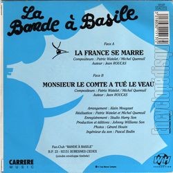 [Pochette de La France se marre (La BANDE  BASILE) - verso]