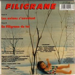 [Pochette de Les avions s’envolent (FILIGRANE) - verso]