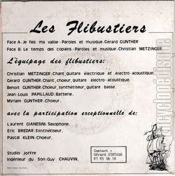 [Pochette de Je fais ma valise (Les FLIBUSTIERS) - verso]